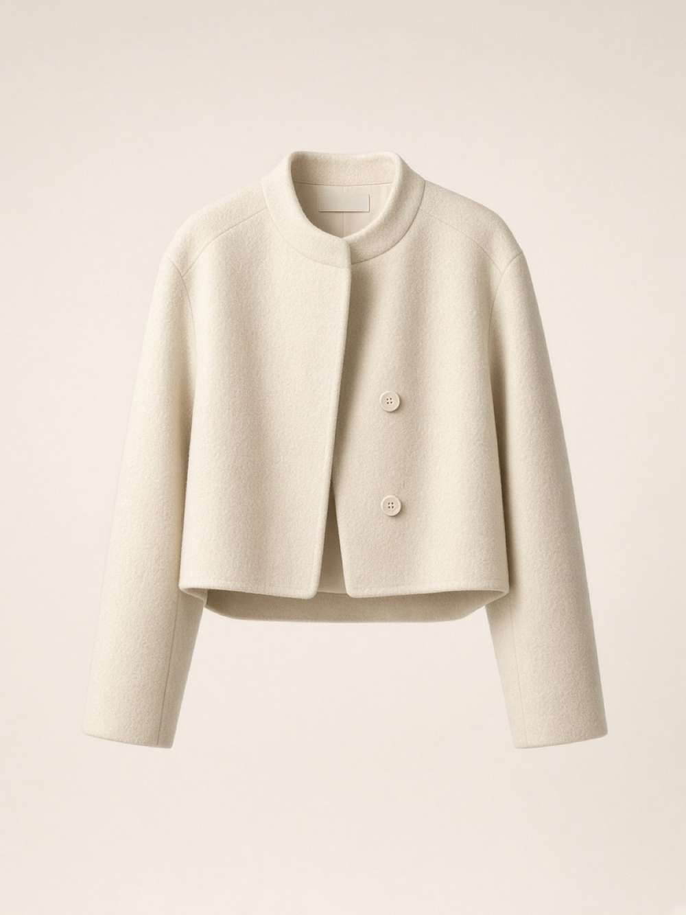 Ivory Short Wool Coat