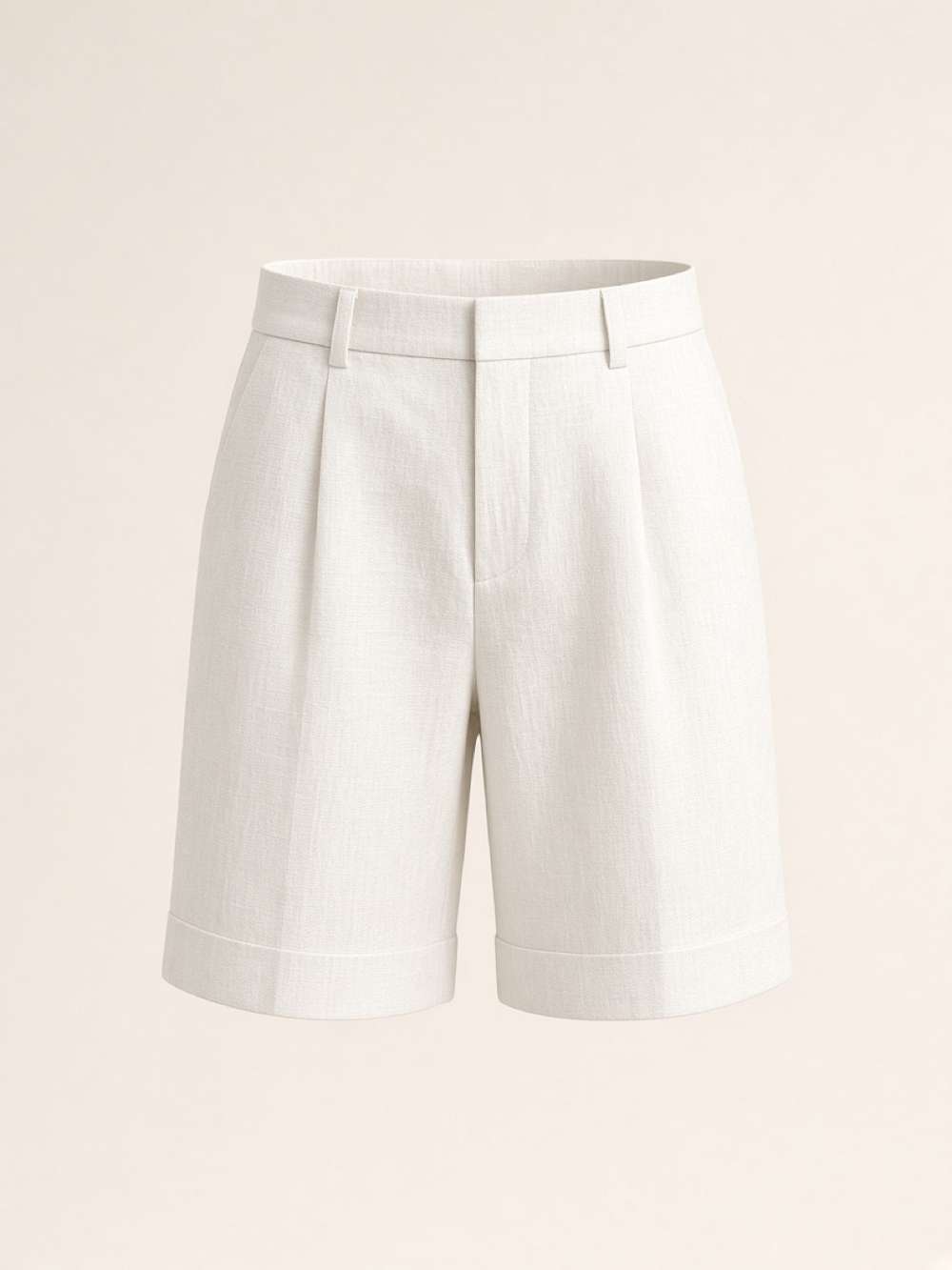 White Linen Shorts